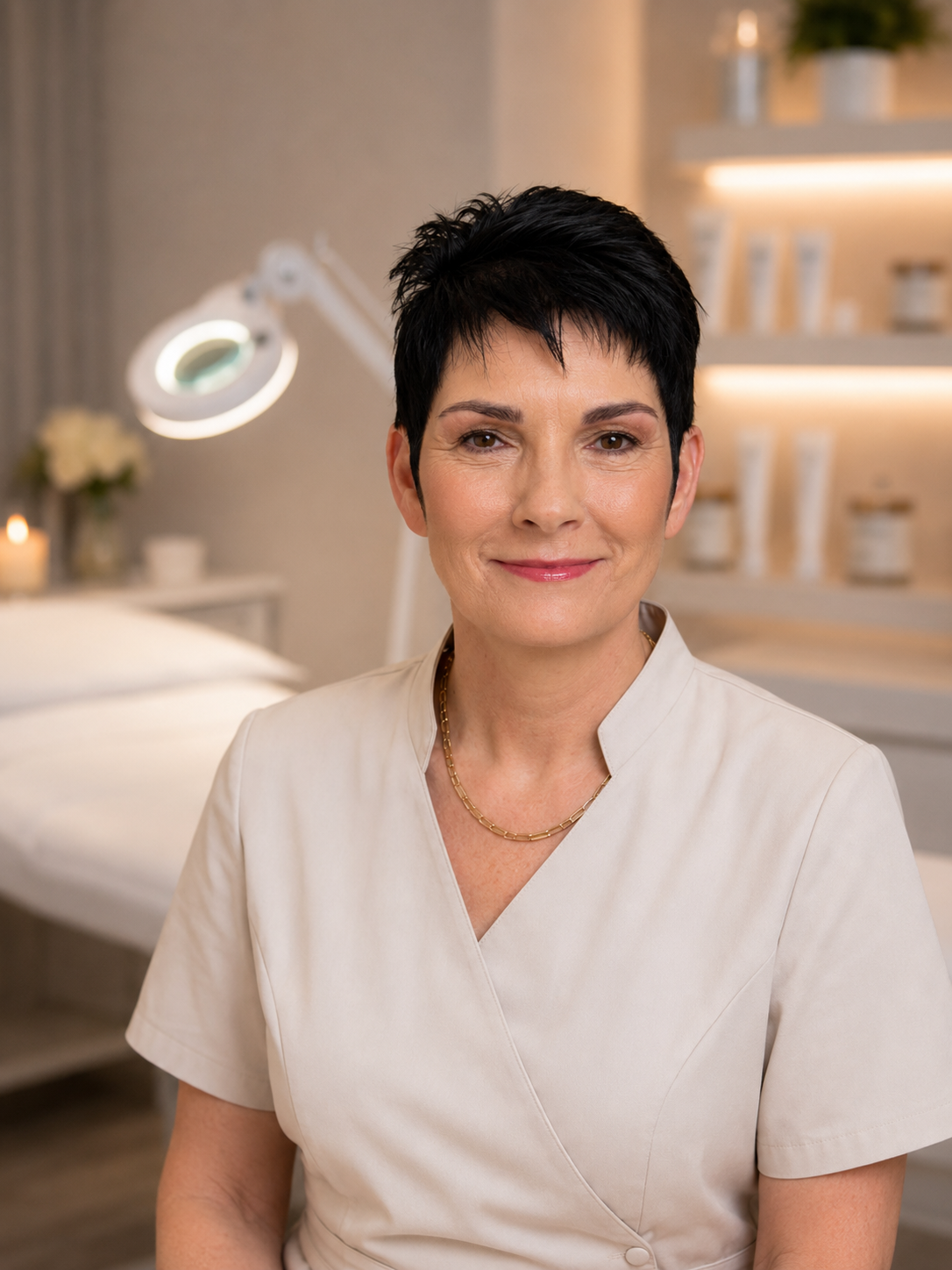 Sandra Bosman, CIDESCO-qualified beauty therapist, in her Pretoria clinic
